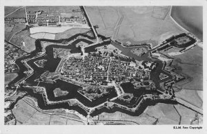 Naarden Netherlands Aerial View Real Photo Vintage Postcard AA54019