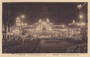 Netherlands Ostende L'Avenue Leopold La Nuit