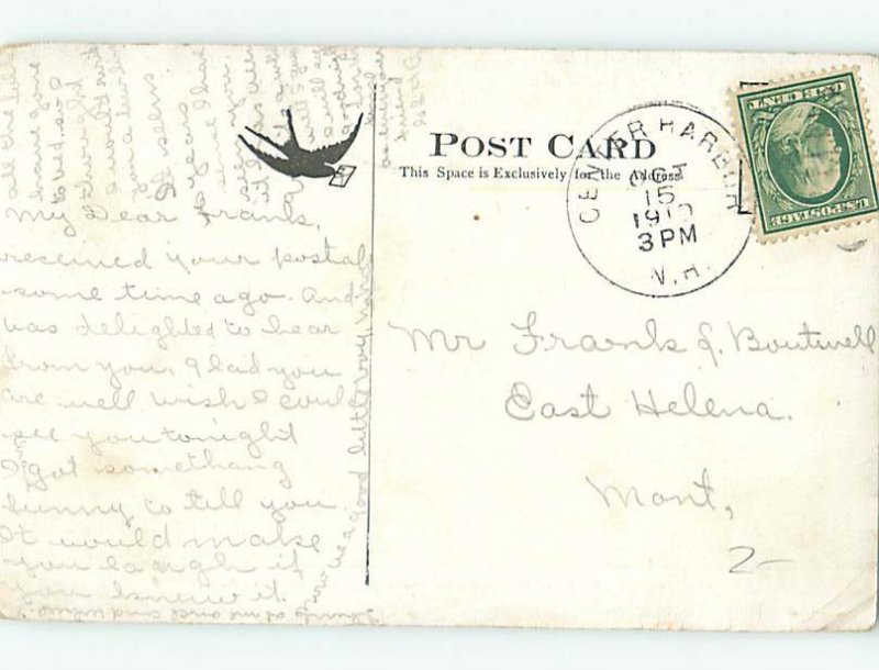 Divided-back LIBRARY SCENE Center Harbor - Near Meredith & Laconia NH AF1781