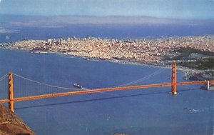 Air View of Golden Gate Bridge San Francisco CA