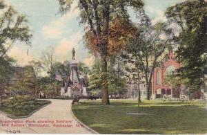 Washington Park Soldiers and Sailors Monument Rochester New York - pm 1914 - DB