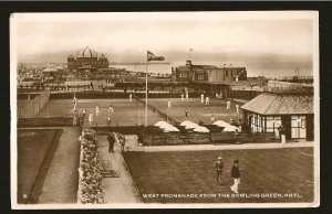 Postmarked 1948 Rhyl Flintshire West Prominade From The Bowling Green RPPC