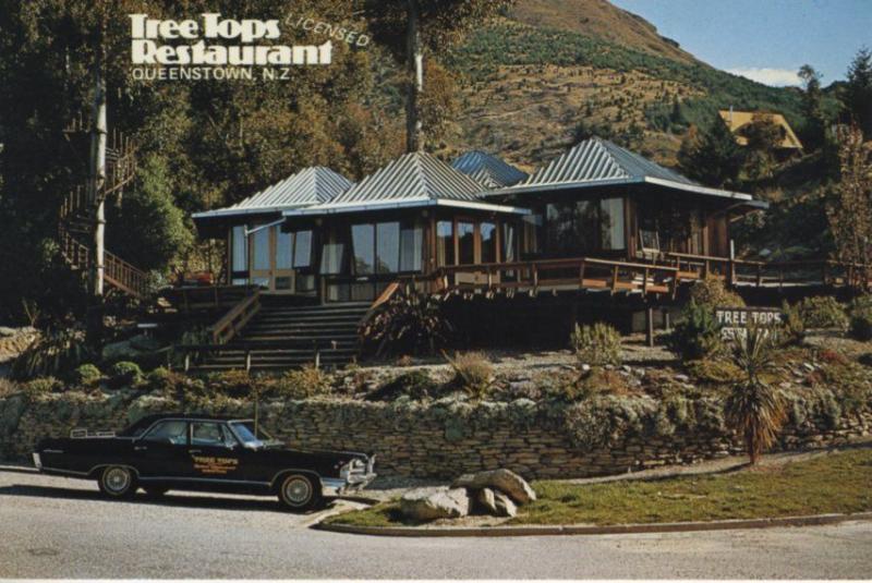 Tree Tops Restaurant Sunshine Bay Queenstown NZ New Zealand Postcard