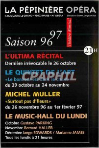 Postcard Modern Opera Season 96 97 The Ultima Recital The Music Hall Monday L...