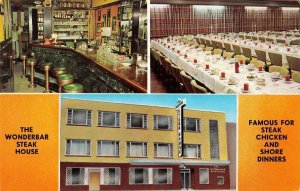 BIDDEFORD, Maine ME   WONDERBAR STEAK HOUSE RESTAURANT & BAR  Roadside  Postcard