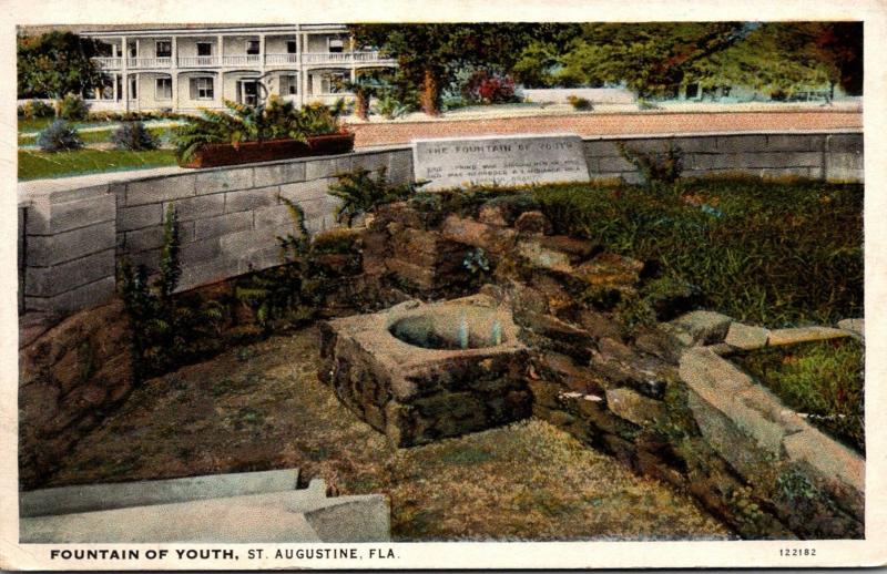 Florida St Augustine Fountain Of Youth 1931 Curteich
