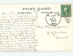 Pre-Linen comic BOY MAILING A POSTCARD AT THE USPS MAIL COUNTER HL6728