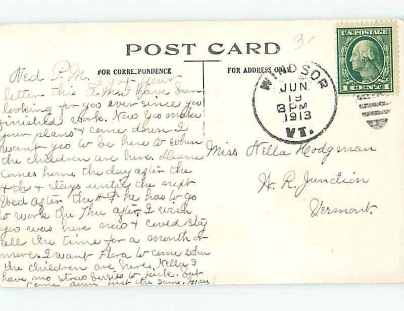 Pre-Linen comic BOY MAILING A POSTCARD AT THE USPS MAIL COUNTER HL6728