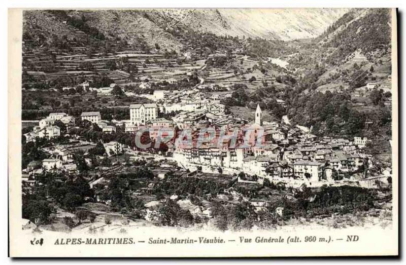 Postcard Old Saint Martin Vesubie Vue Generale
