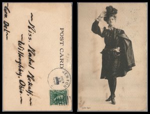 US 1907 Card Lucille Egan Mentor Ohio to Willoughby Ohio