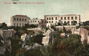 Vintage Postcard 1910's Politi e Latomie del Cappuccinl Siracusa Italy IT