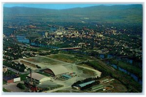 c1960 Birdseye View Entrance Vacation Land Missoula Montana MT Vintage Postcard