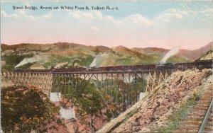 Train on Steel Bridge White Pass & Yukon Route Unused Curt Teich Postcard H6