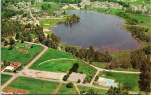 Abbotsford BC Centennial Pool & Park Aerial View Unused Vintage Postcard D72