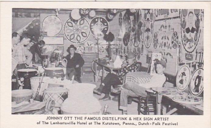 Pennsylvania Kutztown Johnny Ott The Famous Distelfink and Hex Sign Artist