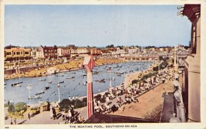 SOUTHEND ON SEA ESSEX UK~THE BOATING POOL~ELEVATED VIEW POSTCARD