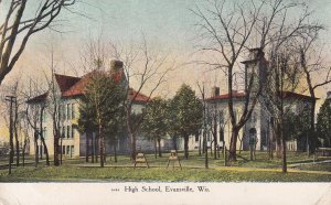 EVANSVILLE, Wisconsin, PU-1911; High School