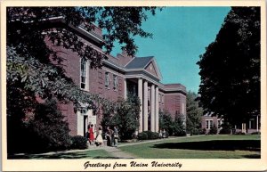 Greetings From Union University Tennessee Showing Social-Religious Building