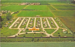 Fort Myers Florida 1960s Postcard KOA Franchise Aerial View Trailer Park Camping