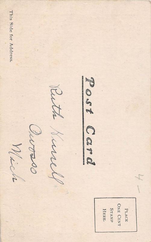 E57/ Black Americana Postcard c1910 Comic Music Monkey 22