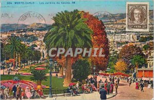 Old Postcard Monte Carlo Casino Gardens