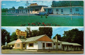 Vtg Clayton New York NY C-Way Tourinn Restaurant & Hotel 1960s View Postcard