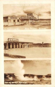 RPPC SPRINGER'S HOT SPRINGS Hwy 40 Roadside Fernley, NV Texaco Vintage Postcard