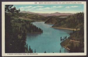 Highway on Lake Couer D'Alene,ID Postcard