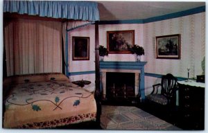 Postcard - The blue Bedroom at Mount Vernon, Virginia USA