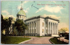 Vtg Montgomery Alabama AL State Capitol South View 1910s Old Postcard