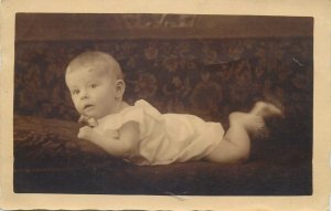 Postcard social history portrait of a small baby