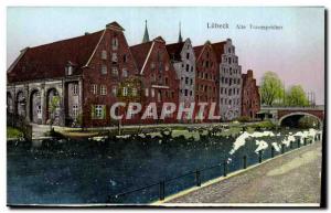 Postcard Old Lubeck Alte Traverpeicher