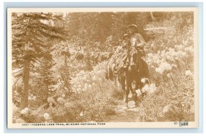 Iceberg Lake Trail Glacier National Park Montana Real Photo RPPC Postcard Cq17