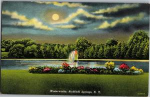 Waterworks, Richfield Springs NY Vintage c1954 Postcard Q23