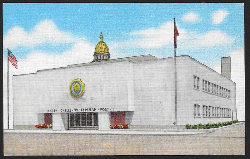 American Legion Memorial Home Post #1 Denver Colorado Unused c1940s