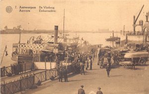 US17 Belgium Antwerp  steam ship harbour scene