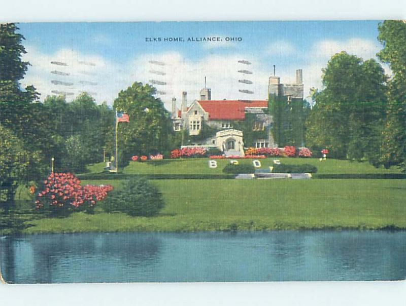 Linen ELKS HOME Alliance - Near Canton & Akron Ohio OH d1775