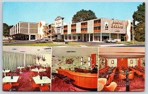 Admiral Bed Bow Inn Memphis Tennessee TN Dining Rooms & Roadway View Postcard