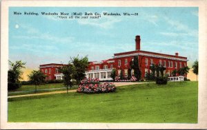 Main Building, Waukesha Moor Mud Bath Co, Waukesha WI Vintage Postcard Q52