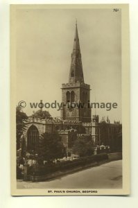 cu1253 - St Pauls Church , Bedford , Bedfordshire - postcard