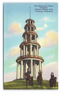 Old Observation Tower National Military Park Vicksburg Mississippi Postcard