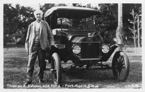 J82/ Fort Myers Florida RPPC Postcard c1950s Thomas Edison Ford Auto 353