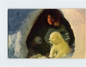 Postcard Eskimo Boy, Barter Island, Alaska