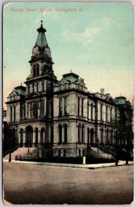 County Courthouse Springfield Ohio OH Government Office Building Postcard