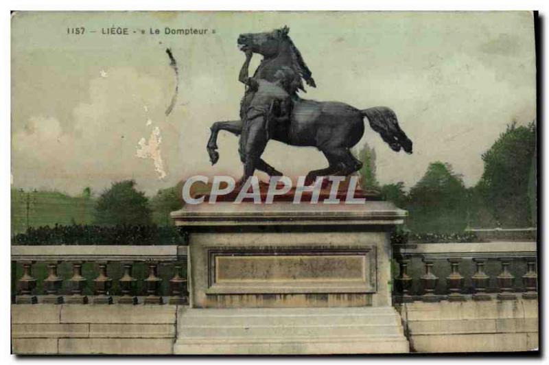 Old Postcard Liege The Horse Tamer