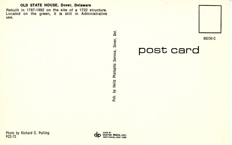 DE - Dover. Old State House