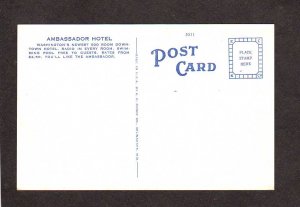 DC Ambassador Hotel Washington DC Vintage Postcard Carte Postale