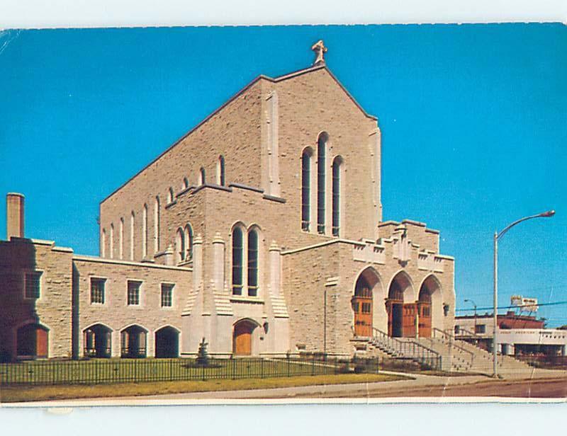 Slightly Warped Postcard Pre-1980 ST. JOSEPH'S CHURCH Edmonton Alberta AB G3978