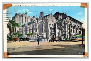 Vintage 1937 Postcard Sterling Memorial Quadrangle Yale University New Haven CT