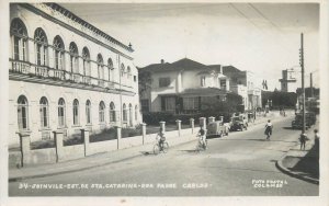 Lot 4 real photo postcards Brazil JOINVILE porto rua padre carlos catarina aerea 